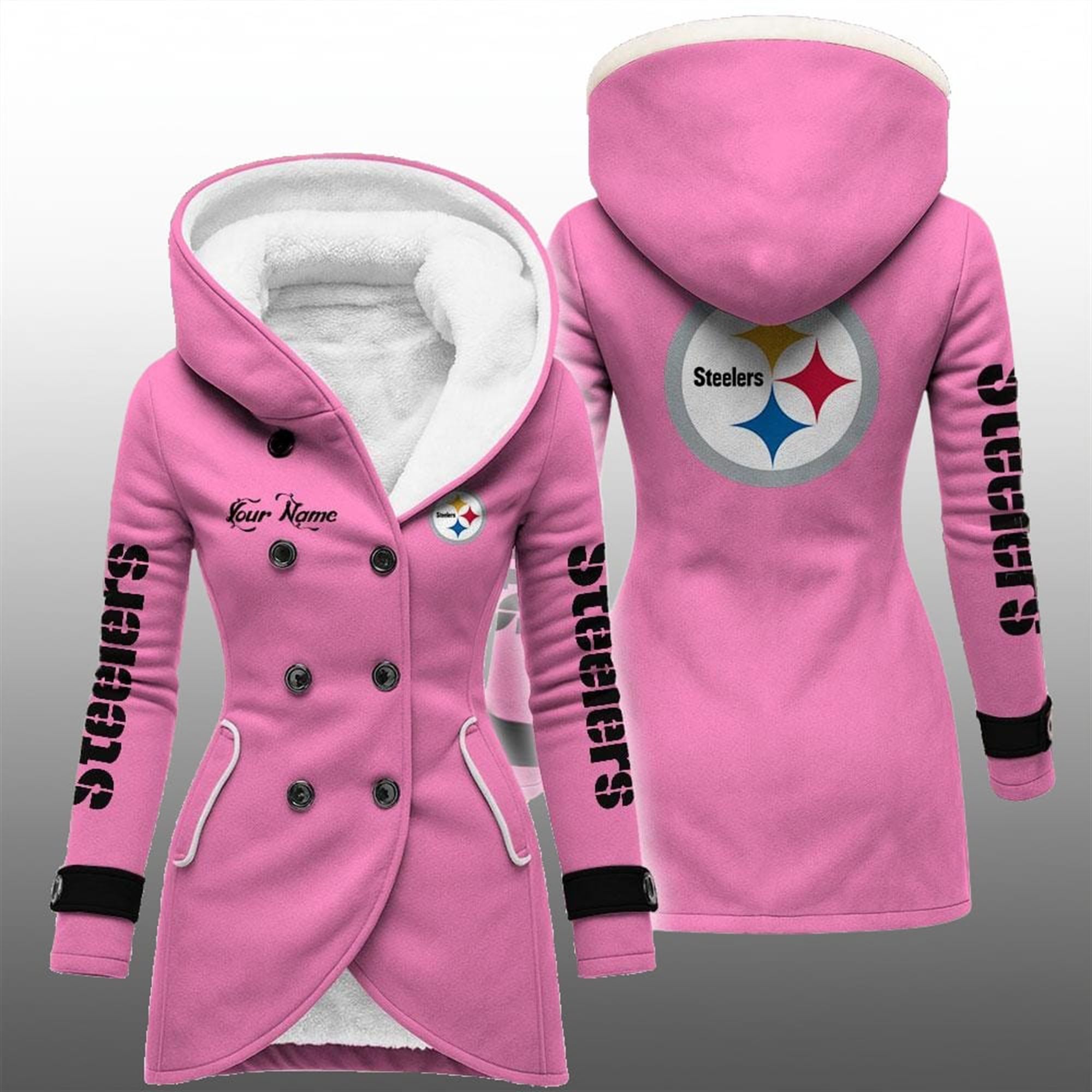 2025 Steelers Long Hooded Fleece Jacket 4 2025 Steelers Long Hooded Fleece Jacket 4