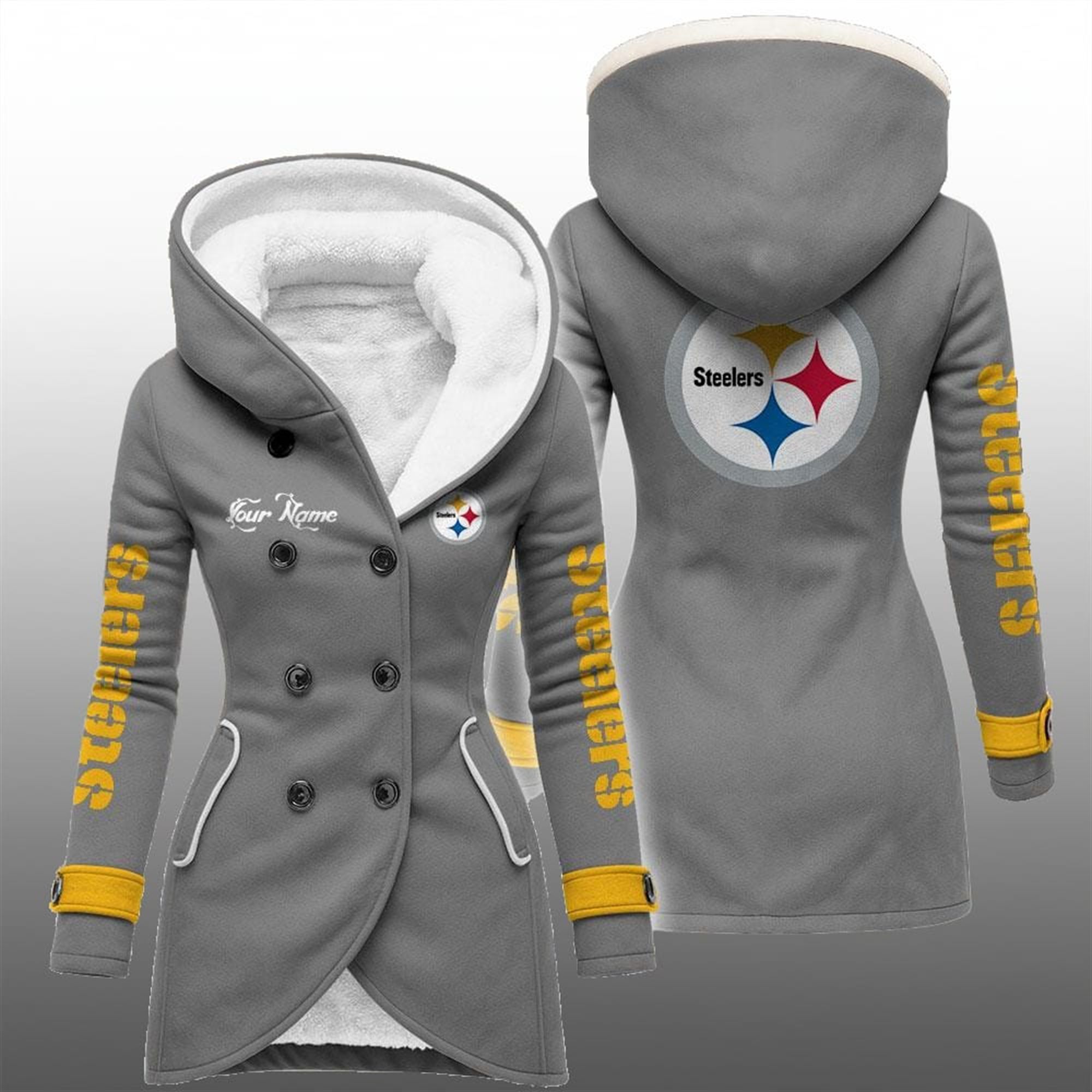 2025 Steelers Long Hooded Fleece Jacket 5 2025 Steelers Long Hooded Fleece Jacket 5