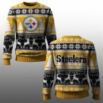 2025 Steelers Reindeer Football Christmas Ugly Sweater