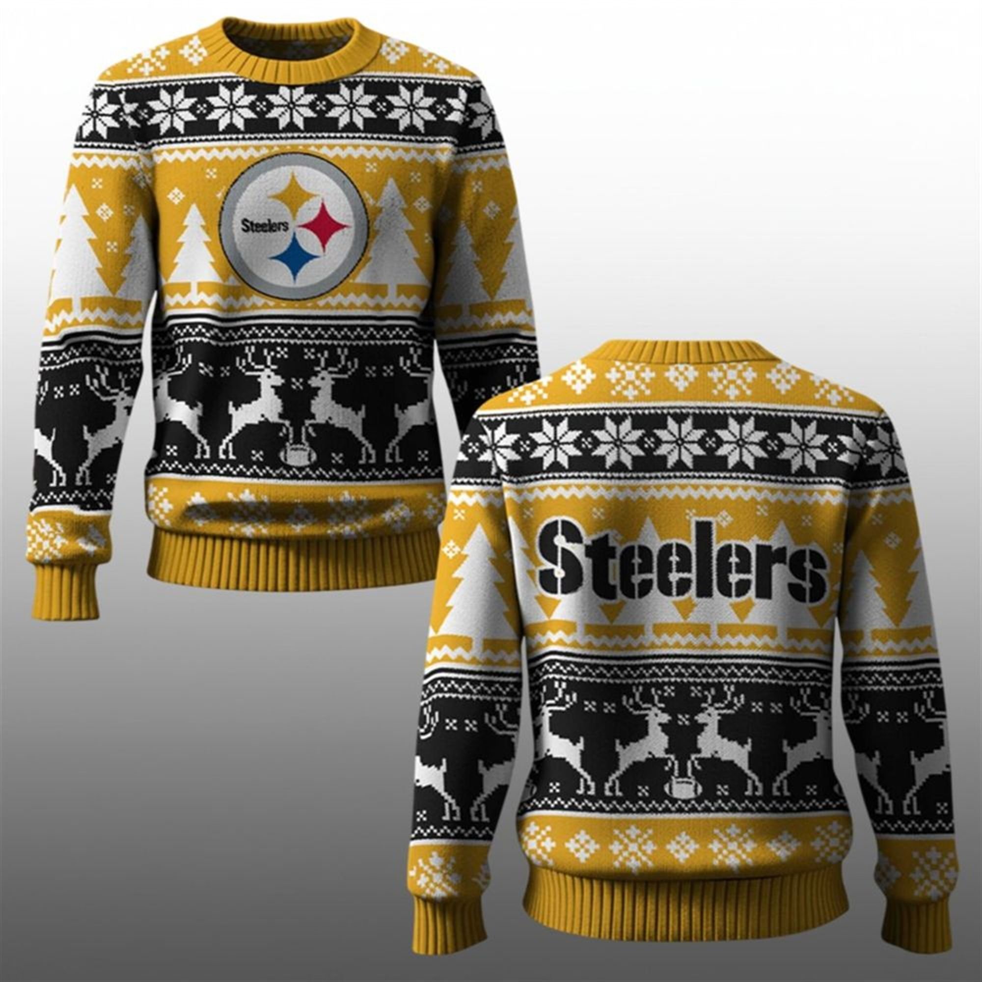 2025 Steelers Reindeer Football Christmas Ugly Sweater 1 1 2025 Steelers Reindeer Football Christmas Ugly Sweater 1 1