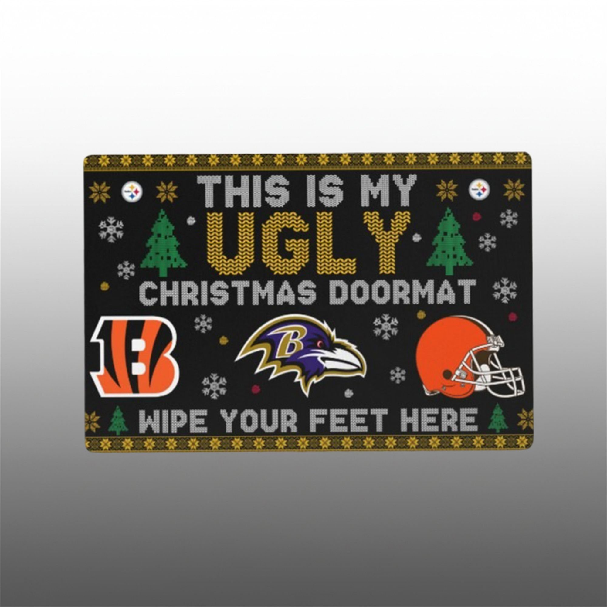 2025 Steelers This Is My Ugly Christmas Doormat 1 2025 Steelers This Is My Ugly Christmas Doormat 0