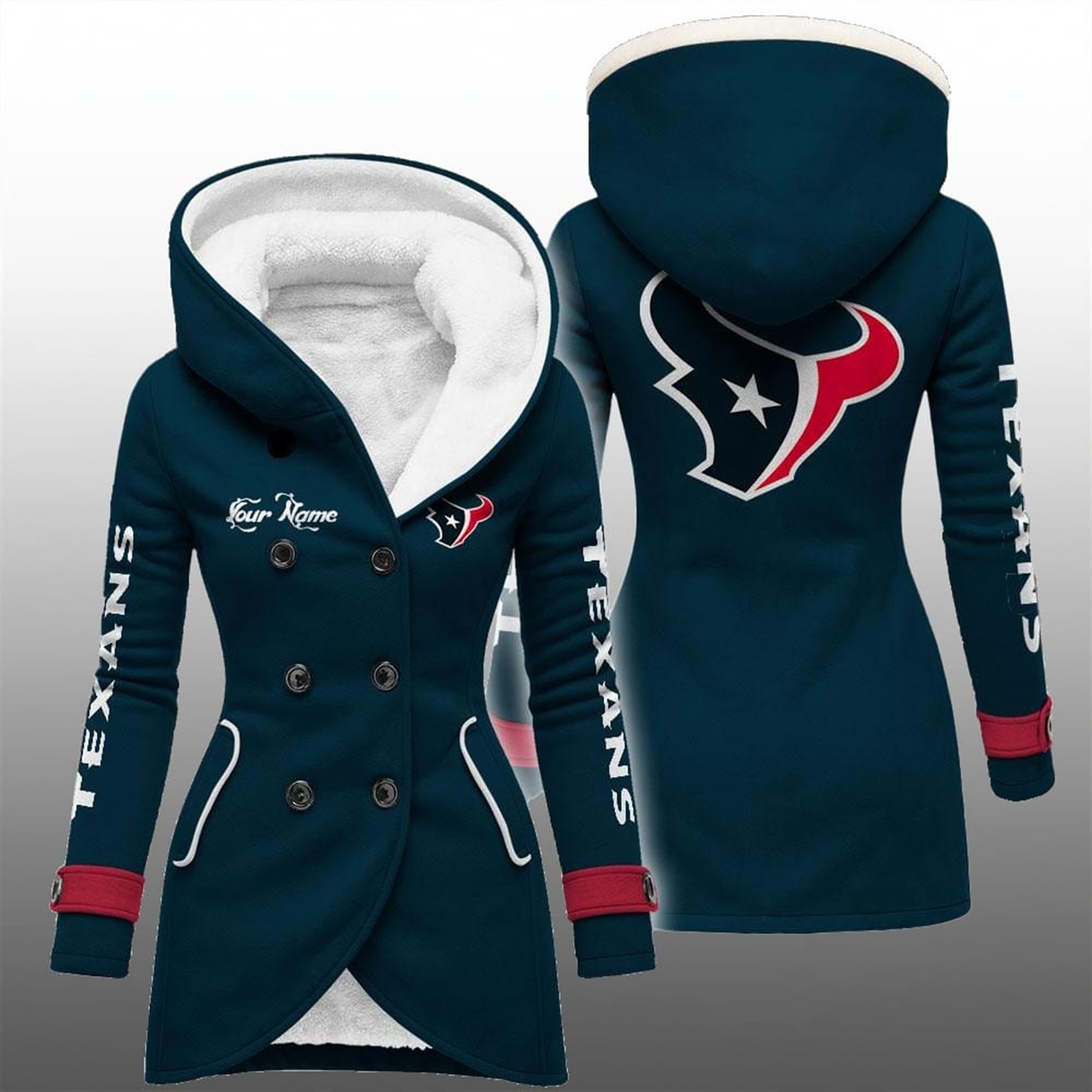 2025 Texans Long Hooded Fleece Jacket 1 2025 Texans Long Hooded Fleece Jacket 1