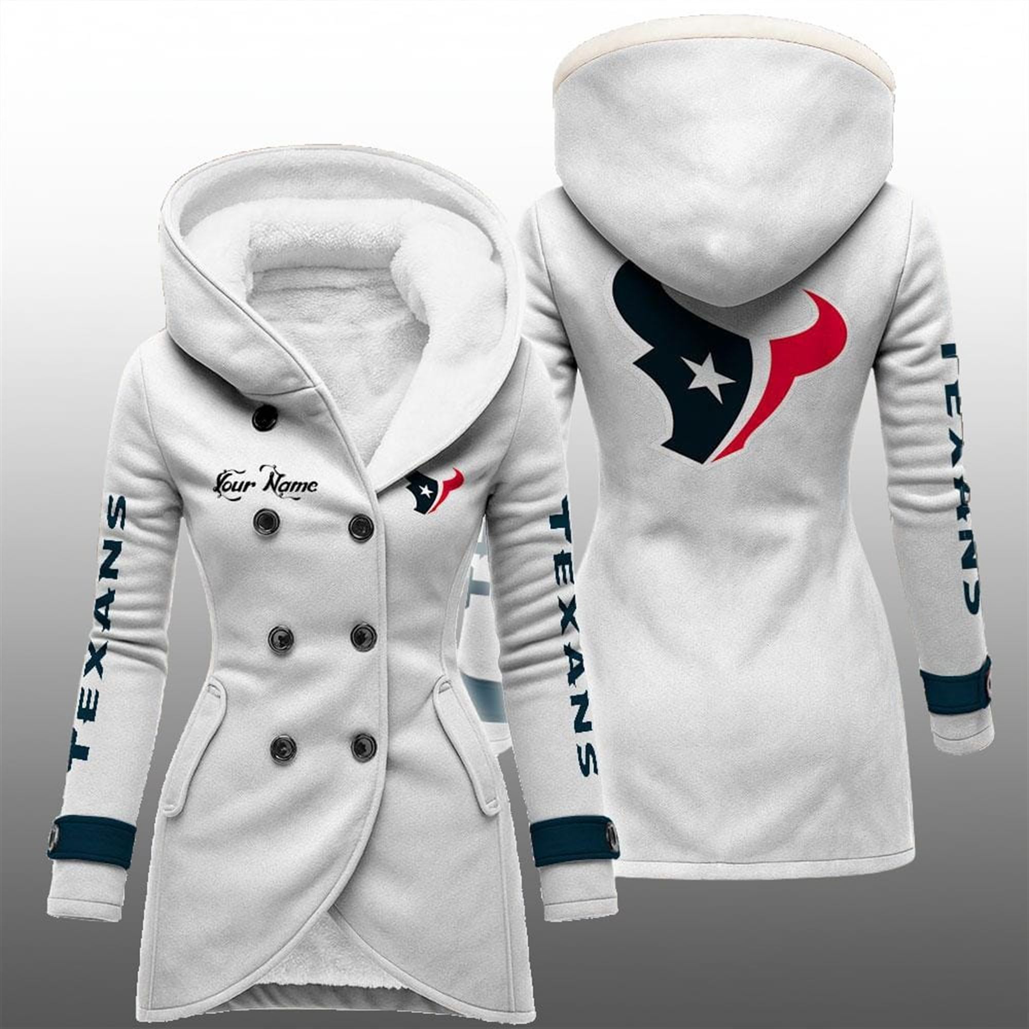 2025 Texans Long Hooded Fleece Jacket 4 2025 Texans Long Hooded Fleece Jacket 4