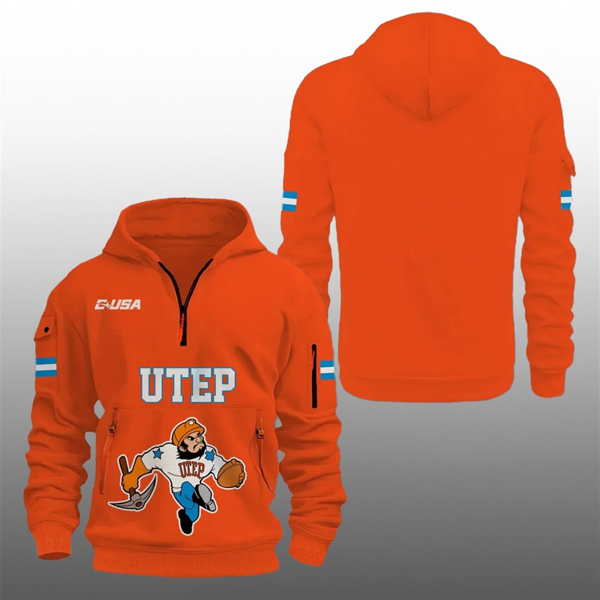 2025 UTEP Miners Football 93rd Homecoming Quarter Zip Hoodie 0 2025 UTEP Miners Football 93rd Homecoming Quarter Zip Hoodie 0