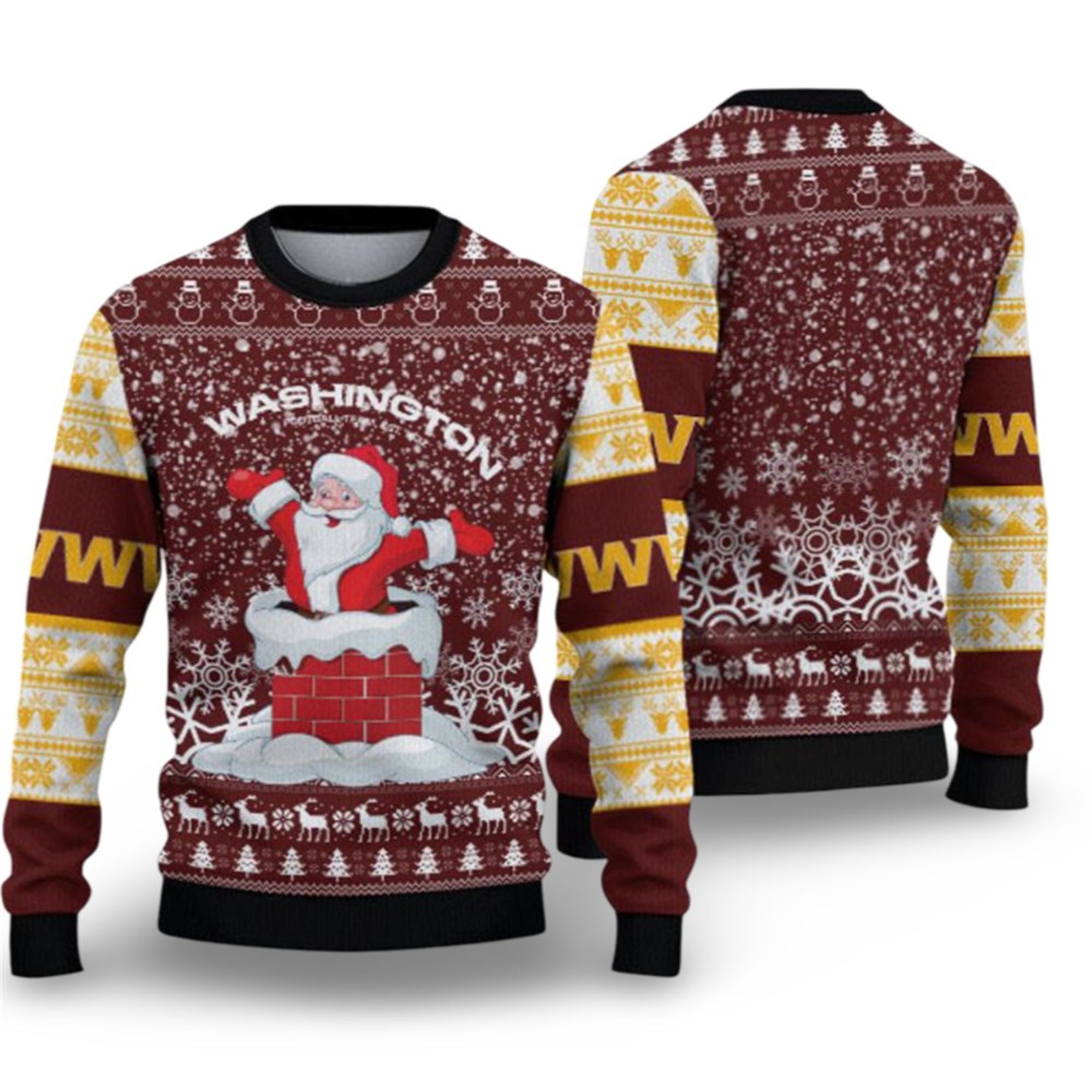 2025 Washington Funny Santa Ugly Christmas Sweater 2 2025 Washington Funny Santa Ugly Christmas Sweater 1 2