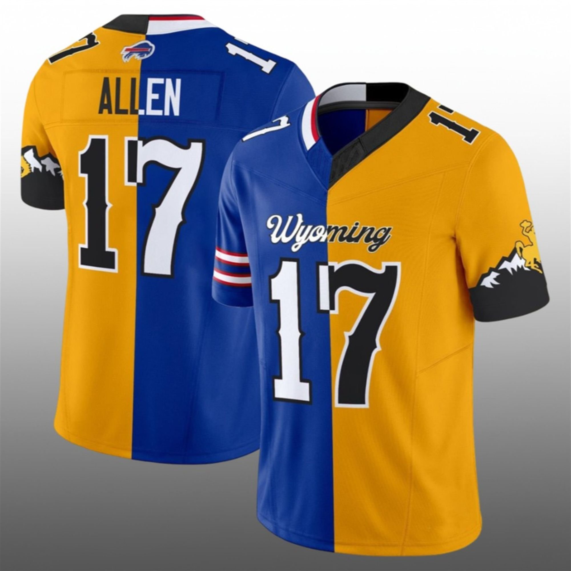2025 Wyoming Allen 17 Gold And Blue Jersey 1 2025 Wyoming Allen 17 Gold And Blue Jersey 1 1