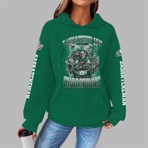 2025 Saskatchewan Grey Cup Champions Waffle Hoodie 1