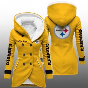 2025 Steelers Long Hooded Fleece Jacket 1
