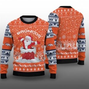 2025 Broncos Santa Ugly Christmas Sweater 1 1