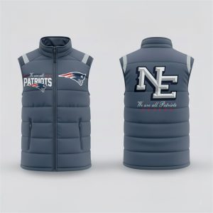 2025 Patriots Rivalries We Are All Patriots Puffer Vest 1