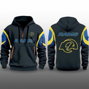 Rams Rivalries Mid Night Mode Uniforms 2025 Quarter Zip Hoodie 1 1