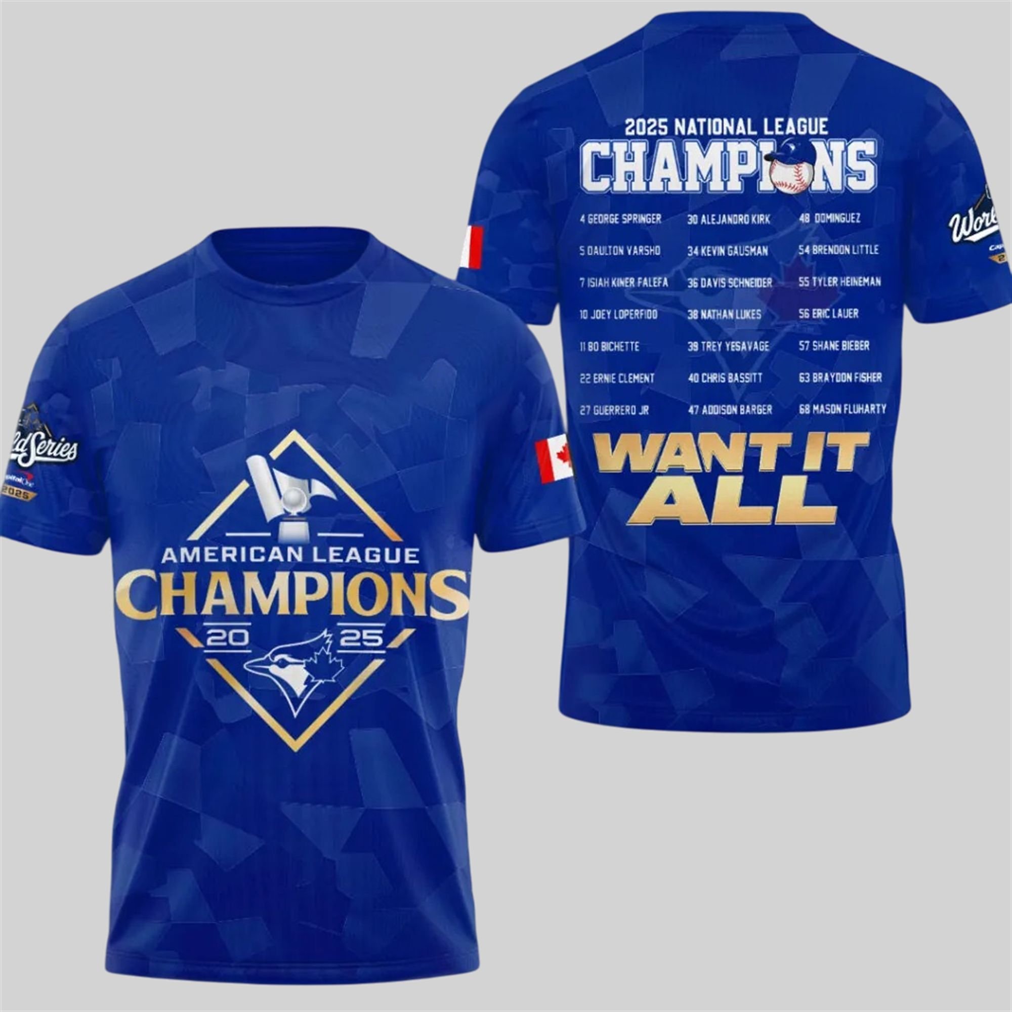 7 Blue Jays American League Champions Want It All 2025 Shirt 7 Blue Jays American League Champions Want It All 2025 Shirt