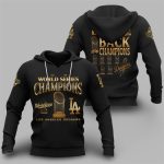 LA Dodgers 2025 World Series Win Back To Back Hoodie
