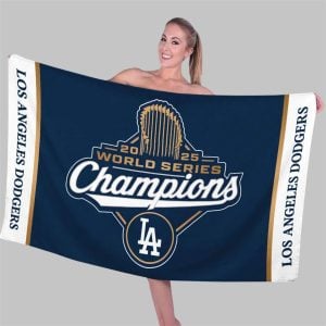 Dodgers World Series 2025 Champions Beach Towel 1