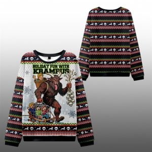 2025 Christmas Krampus Catches Children Ugly Sweater 1 1