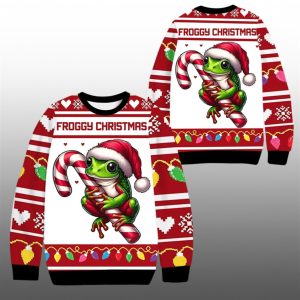 2025 Christmas Froggy Christmas Ugly Sweater 1 1