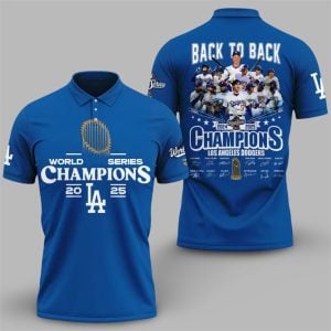 LA Dodgers World Series Back To Back 2024 2025 Champions Polo Shirt 1
