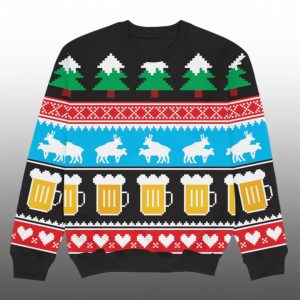 2025 Christmas Holiday Pattern Ugly Sweater 1 1