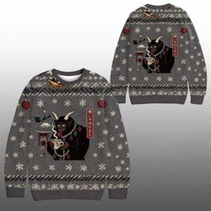 2025 Christmas Krampus Christmas Naughty List Ugly Sweater 1 1