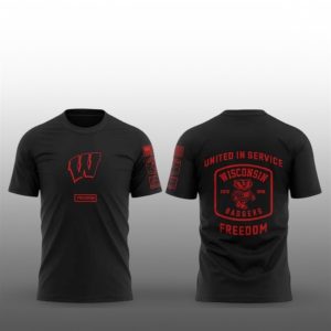 2025 Wisconsin Badgers United in Service Freedom Shirt 1 1
