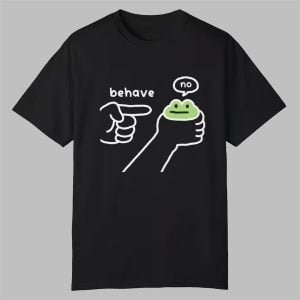 Dishonest Frog Washed Behave No Shirt 0 0