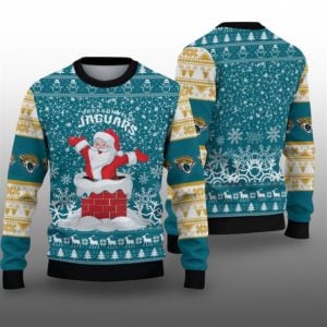 2025 Jaguars Santa Ugly Christmas Sweater 1 1