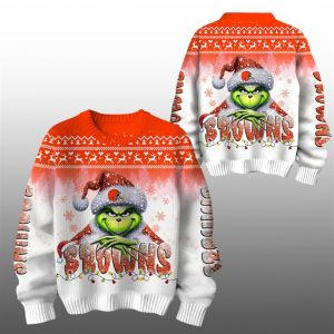 2025 Browns Grnch Season Christmas Ugly Sweater 1 1