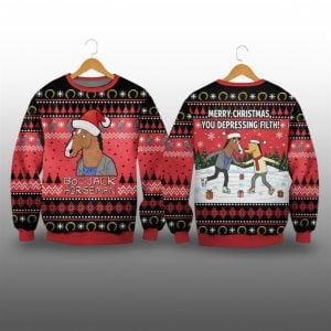 2025 Christmas Bojack Horseman Ugly Christmas Sweater 1 1