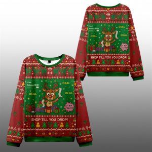 2025 Christmas Shop Till You Drop Ugly Sweater 1 1