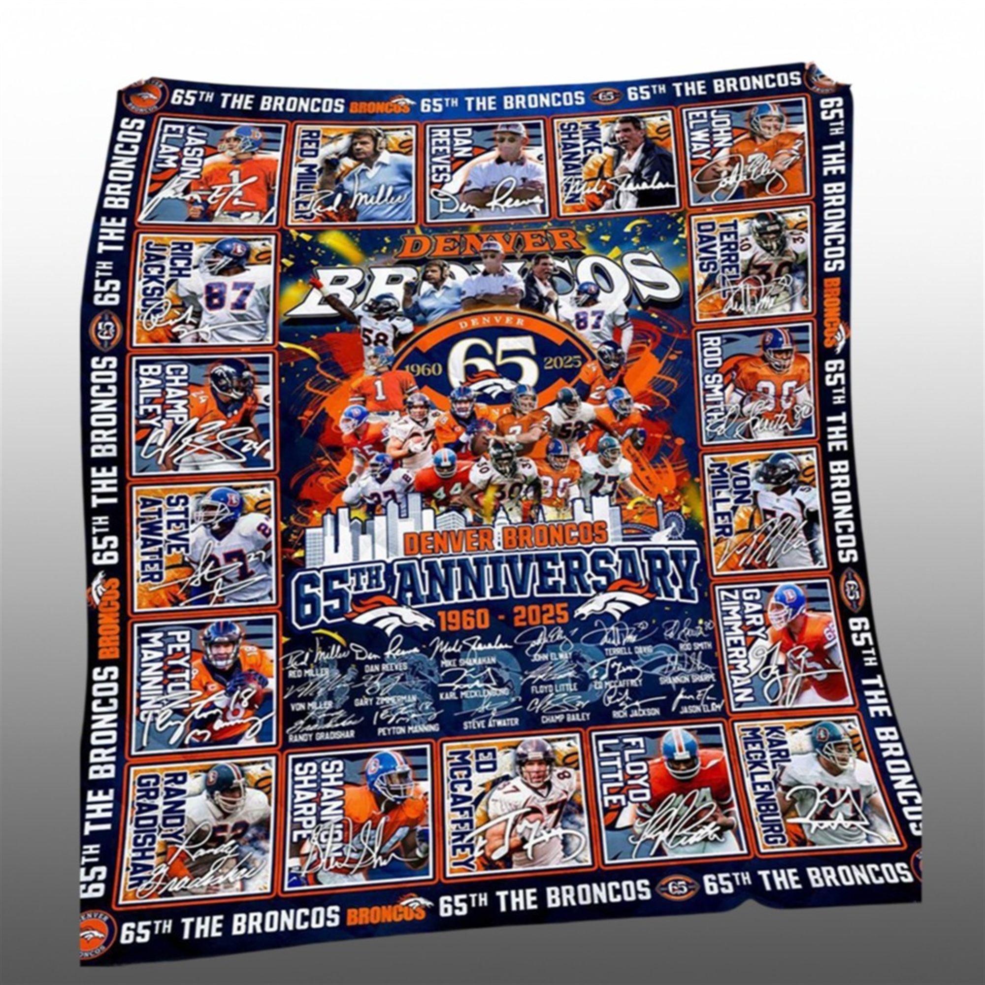 Broncos 65th Anniversary 1960 2025 Blanket 1 1 Broncos 65th Anniversary 1960 2025 Blanket 1 1