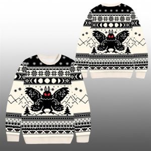 2025 Christmas Mothman Moon Ugly Sweater 1 1