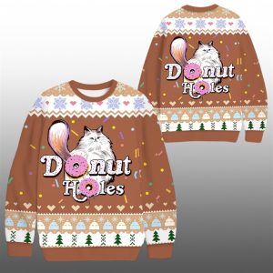 2025 Christmas Cat Donut Holes Ugly Sweater 1 1