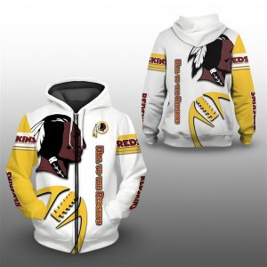 2025 Commanders Hail To The Redskins Zip Hoodie 1