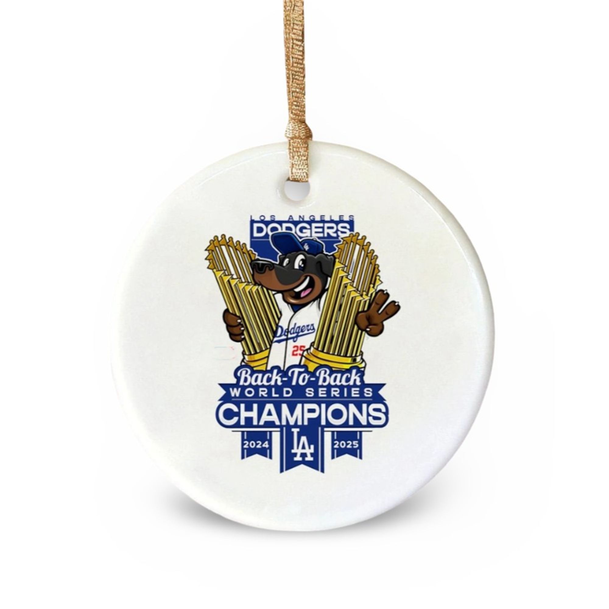 Dachshund Dodgers Back To Back World Series 2024 2025 Ornament 2 Dachshund Dodgers Back To Back World Series 2024 2025 Ornament 1 2