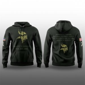 Kevin O'Connell Vikings Salute to Service 2025 Hoodie 1
