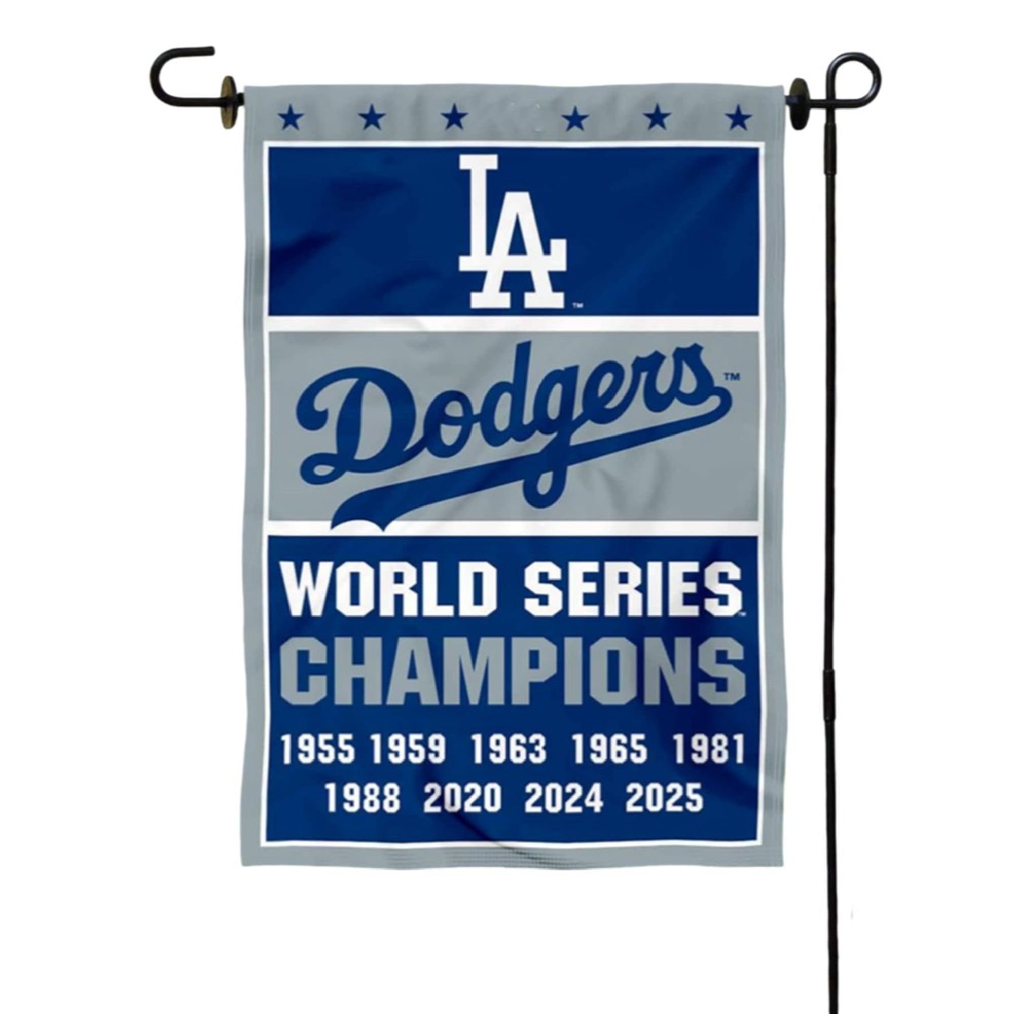 Dodgers 9 Time World Champions Series Garden Flag 2 Dodgers 9 Time World Champions Series Garden Flag 1 2