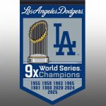 Dodgers 9 Time World Series 2025 Champions Flag