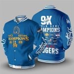 Dodgers 9X World Series Champions 2025 Baseball Jacket