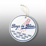 Dodgers Boys in Blue 9 Time World Series Champions Ornament