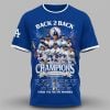 Dodgers World Series 2024 2025 Back 2 Back Champions Shirt 2