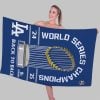 Dodgers World Series Champions 2025 9x Champs Beach Towel 1