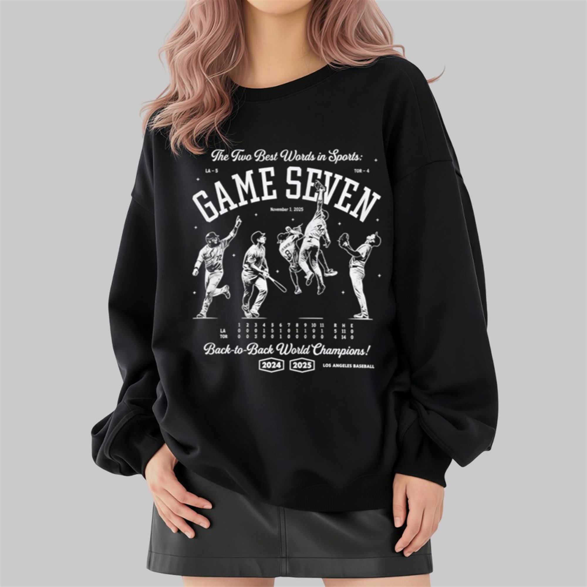 Dodgers The Two Best World In Sports Game Seven Shirt 4 Doodgers The Two Best World In Sports Game Seven Shirt 2 4