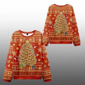 2025 Christmas Gingerbread Man Tree Ugly Sweater 1 1