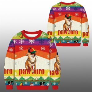 2025 Christmas Dog Smoking Meme Cigarette Ugly Sweater 1 1