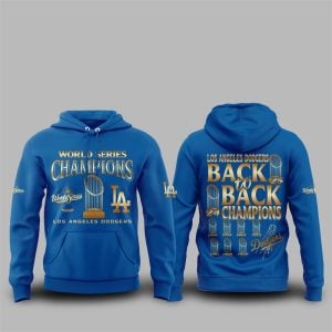 0 Dodgers World Series Back To Back Champions 2024 2025 Hoodie