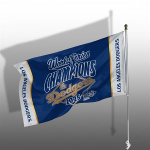 Dodgers World Series Champions 2025 Parade Flag 1 1