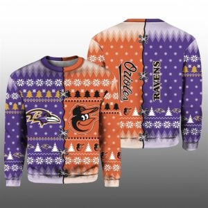 2025 Orioles x Ravens Ugly Christmas Sweater 1 1