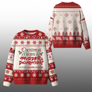 2025 Christmas Sleighin Or Slayint Ugly Sweater 1 1