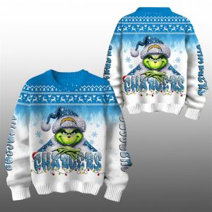 2025 LA Chargers Grnch Season Christmas Ugly Sweater 1 1