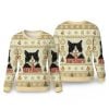 Funny Cat Smoking Cigarette Meme Ugly Christmas Sweater 1 2